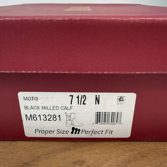 New Womens Munro Black Milled Calf Leather Comfort Moto Biker Boots Size 7.5 N - Picture 8 of 8